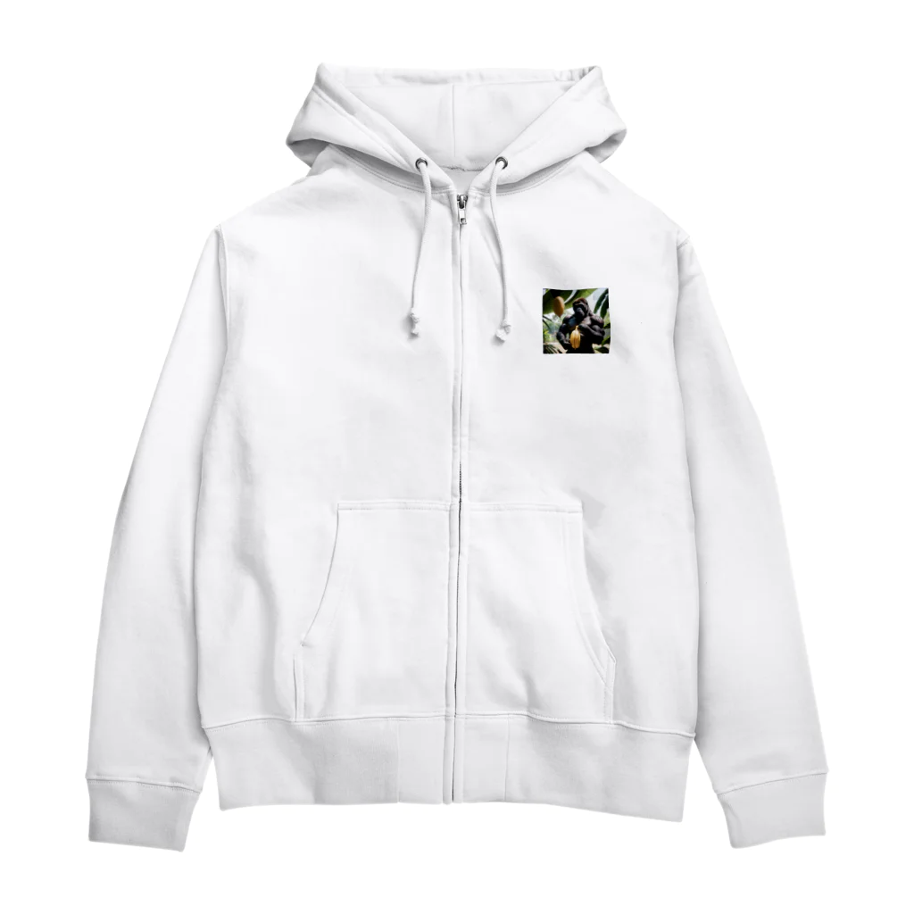 ゴリラのゴリラバナナ Zip Hoodie