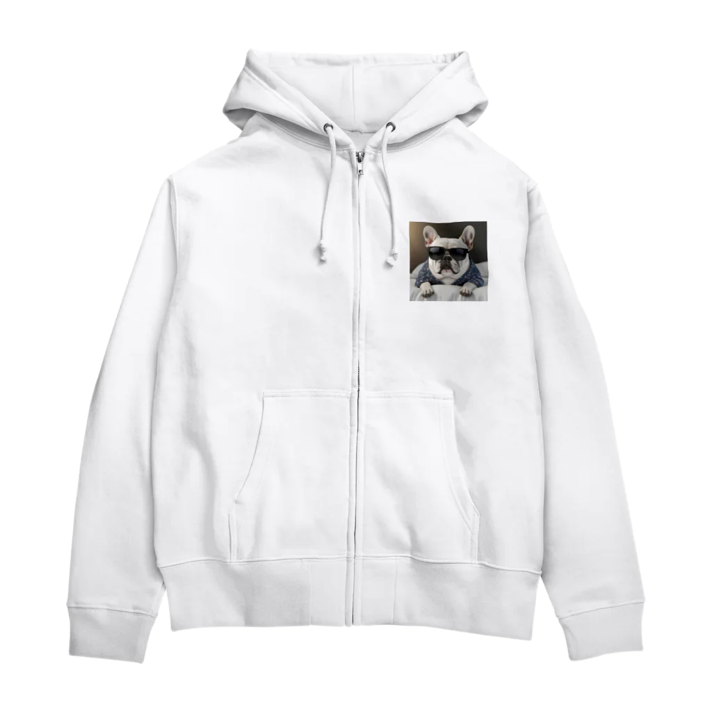 SI-SAAのおやすみBOSS犬 Zip Hoodie