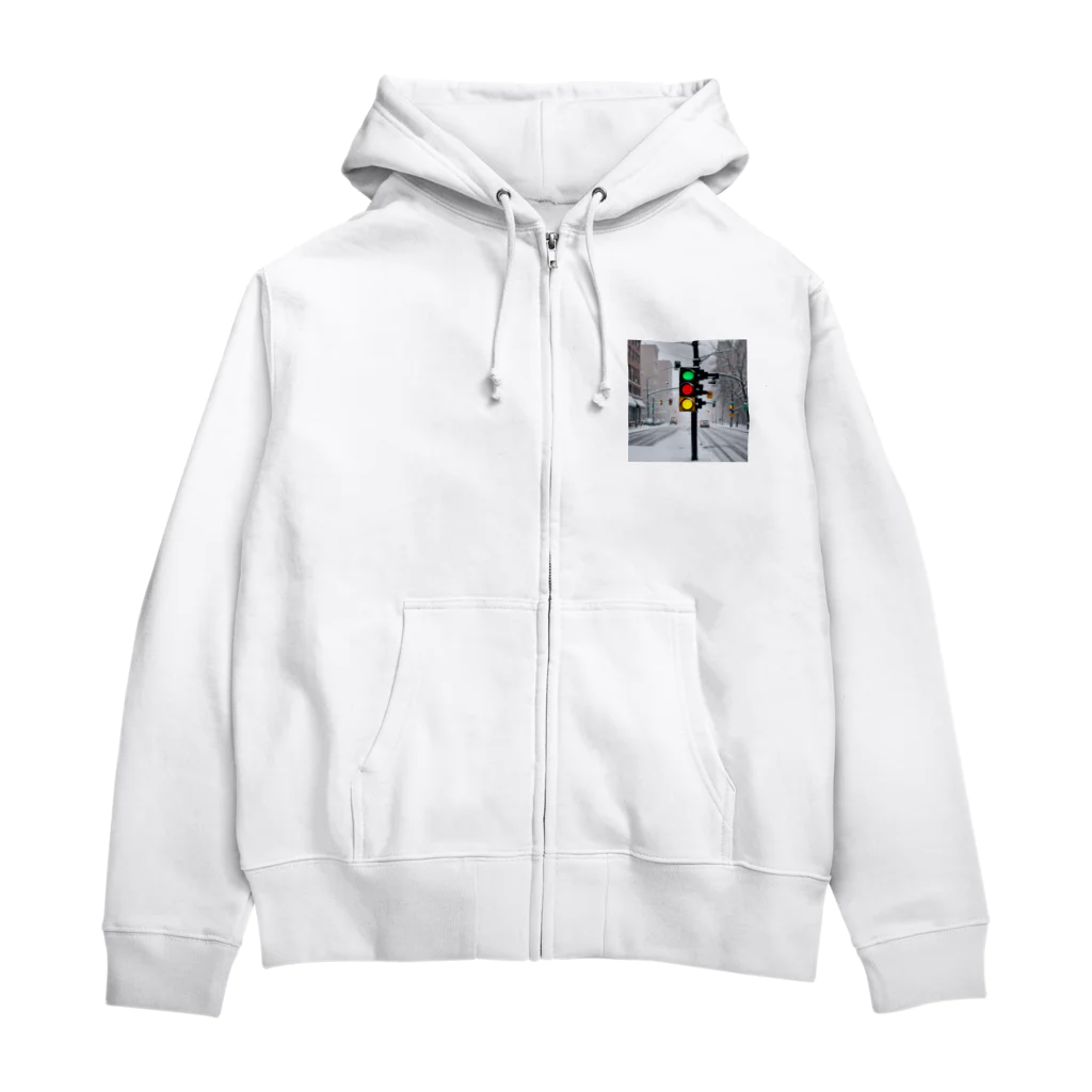 ft141104の「とある国の冬の信号」 Zip Hoodie