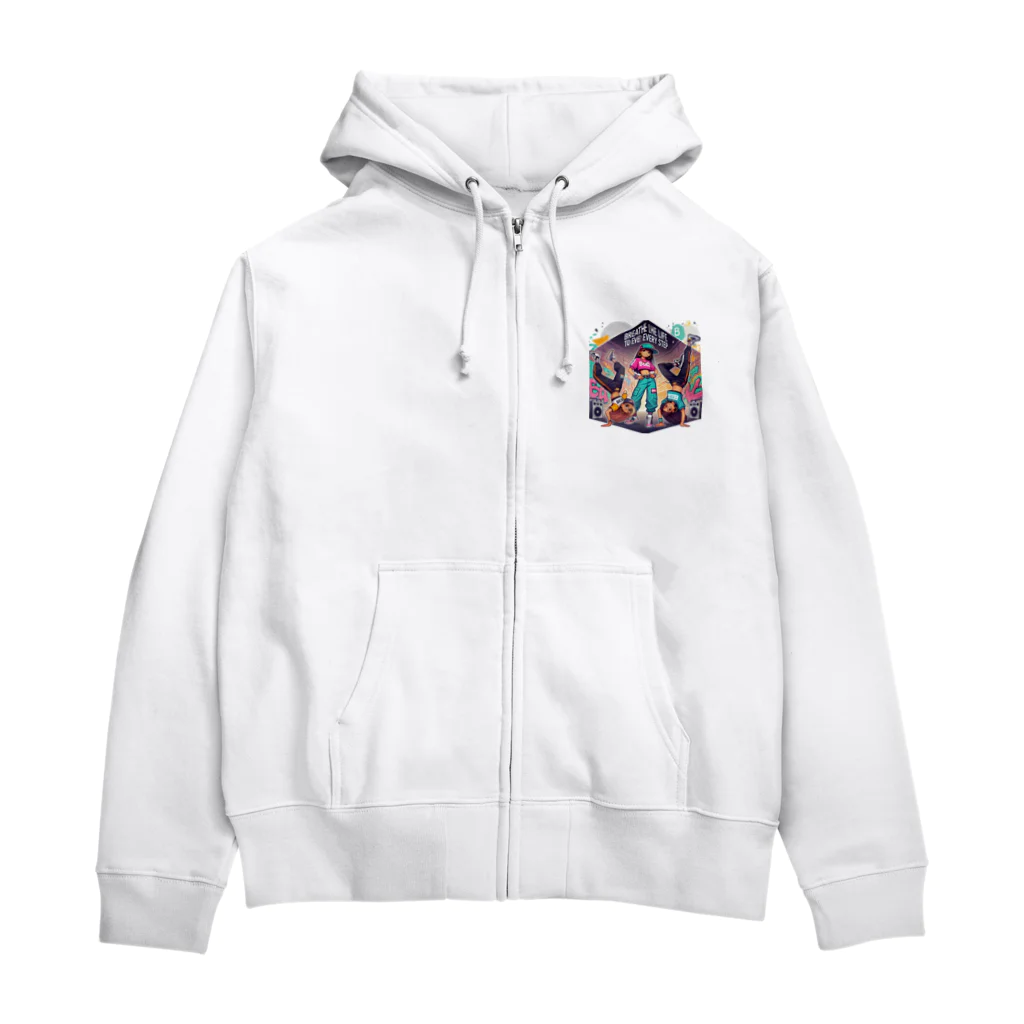 CHOCOLATEAの「ステップ一つ一つに命を吹き込む」 Zip Hoodie