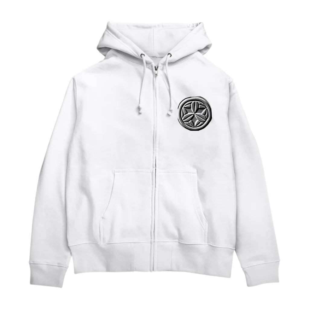 にゃがそねこてちゅの斎藤一家紋 Zip Hoodie