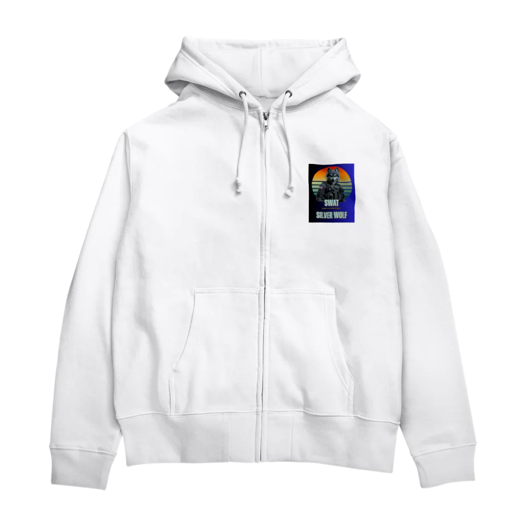 SaBATaNのSWAT シルバーウルフ1 Zip Hoodie