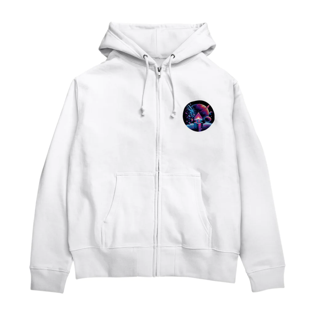 psychedelic mountainのspace Zip Hoodie