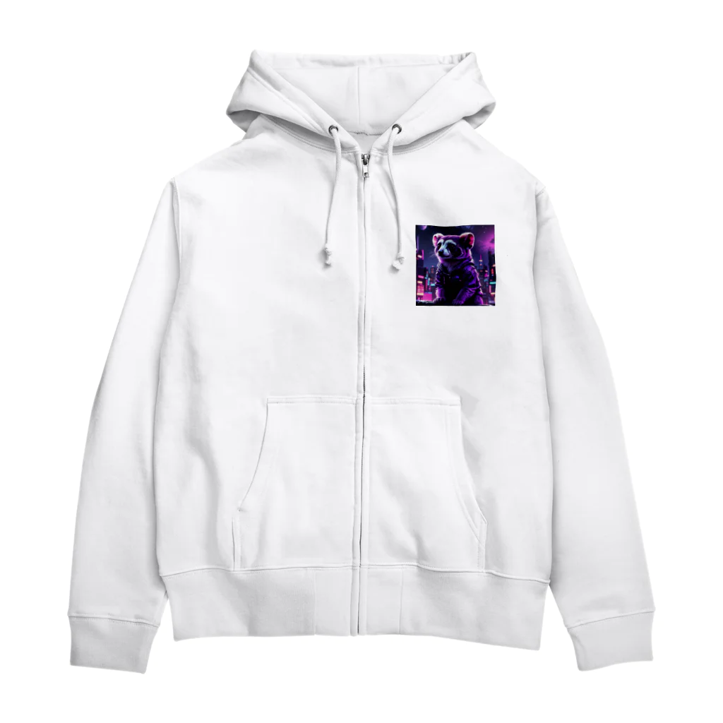 NOZILのサイバーショウガラゴ Zip Hoodie