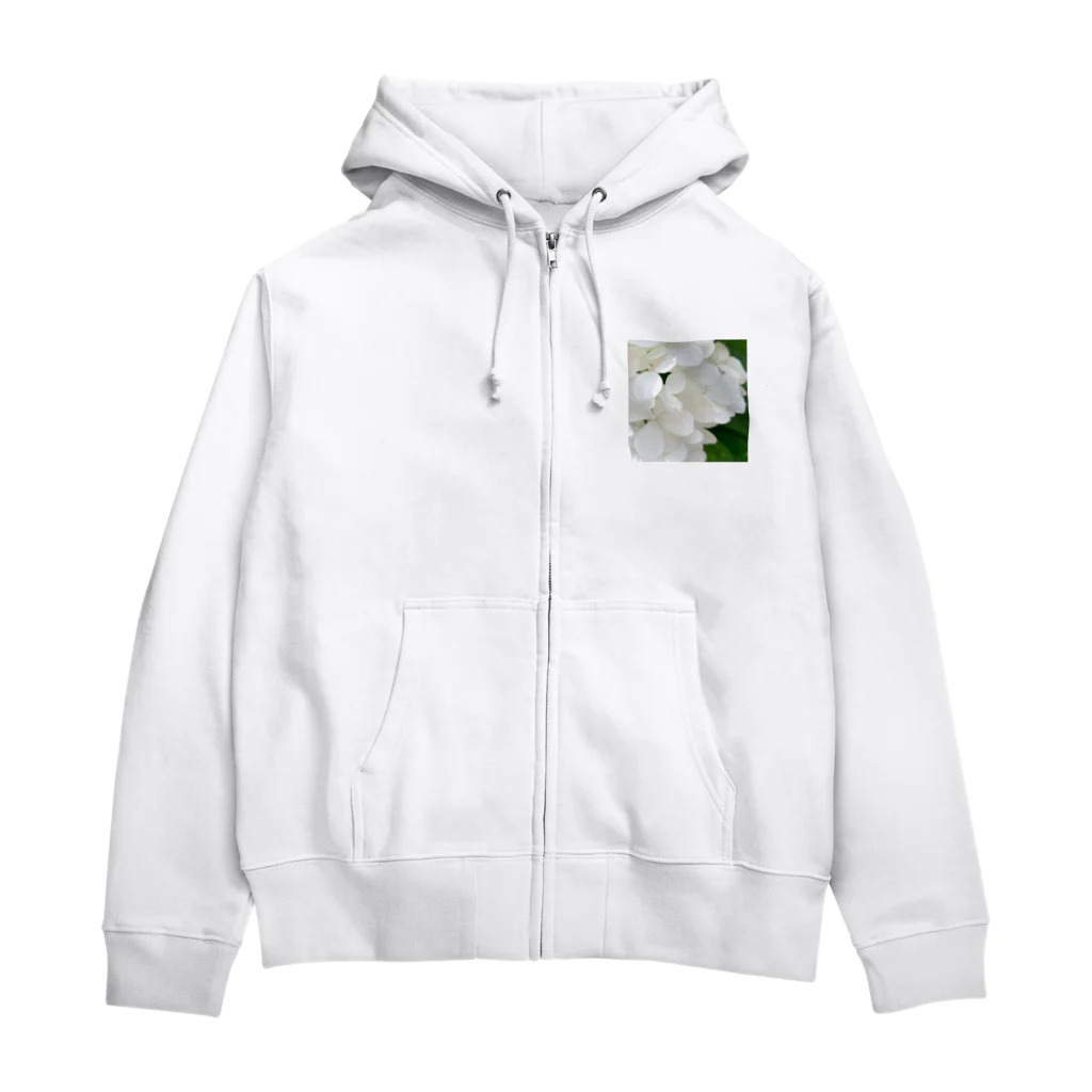 m.petite 8/1～creema store 二子玉川ライズの白紫陽花から落ちる雫 Zip Hoodie