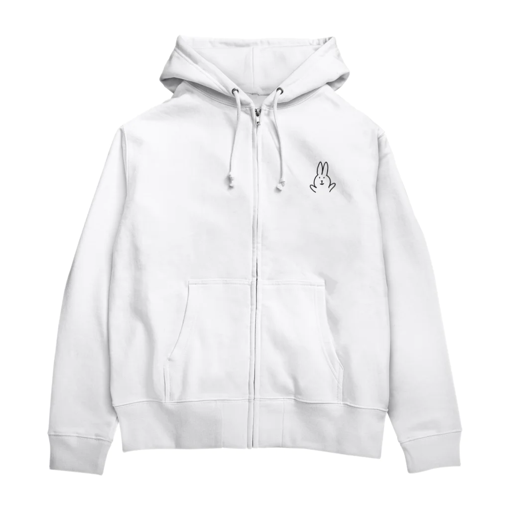 月のたのしいうさぎ Zip Hoodie