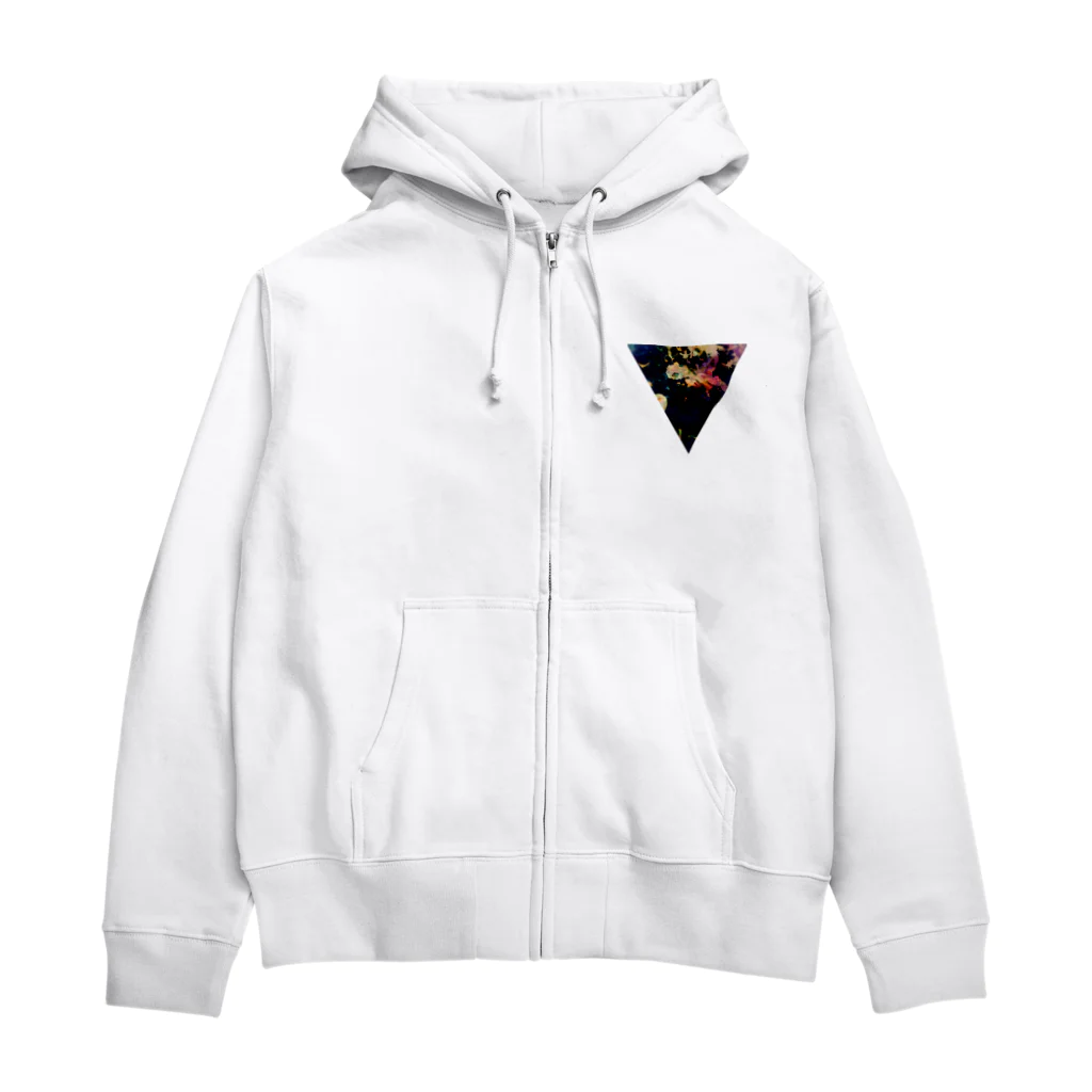 【三角形の穴】の▼5【逆三角形の穴】 Zip Hoodie