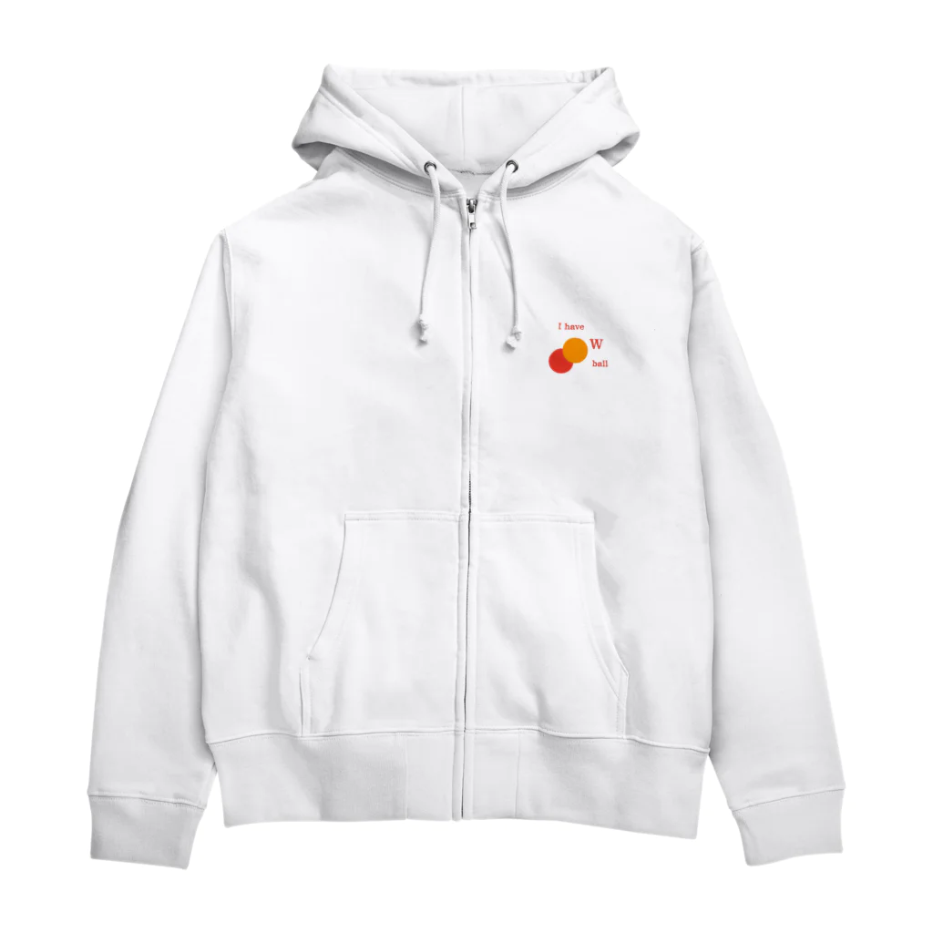 だいだいひかりのアイハブダブルボール Zip Hoodie