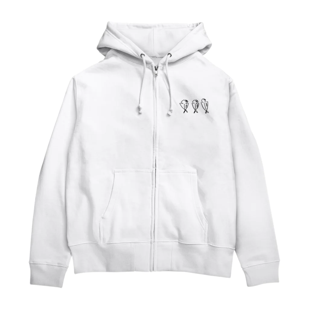 pula coffeeのmonokuro de aji-no-hirakist Zip Hoodie