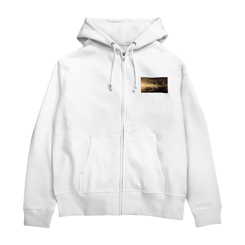 Sakura-yuanの反転した街 Zip Hoodie