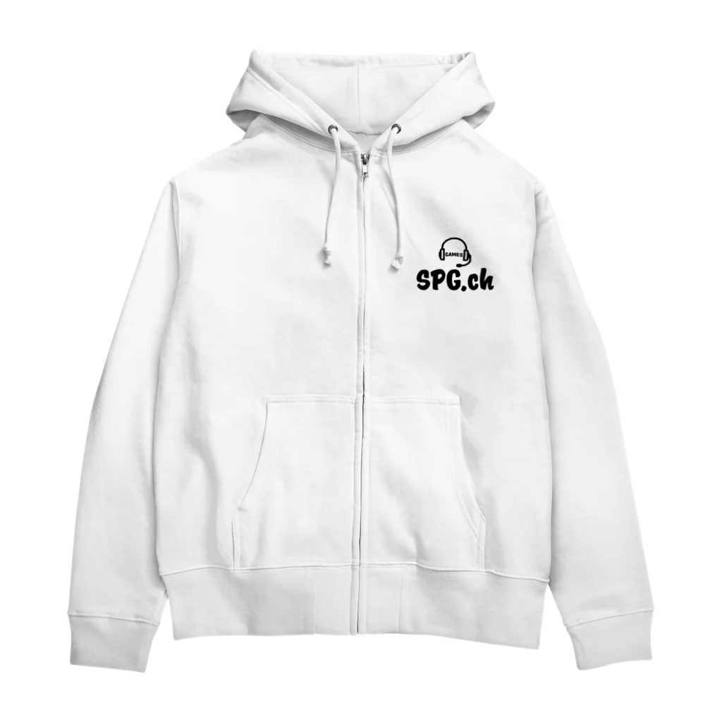 SPG.chの[公式]SPG.ch 黒文字 Zip Hoodie