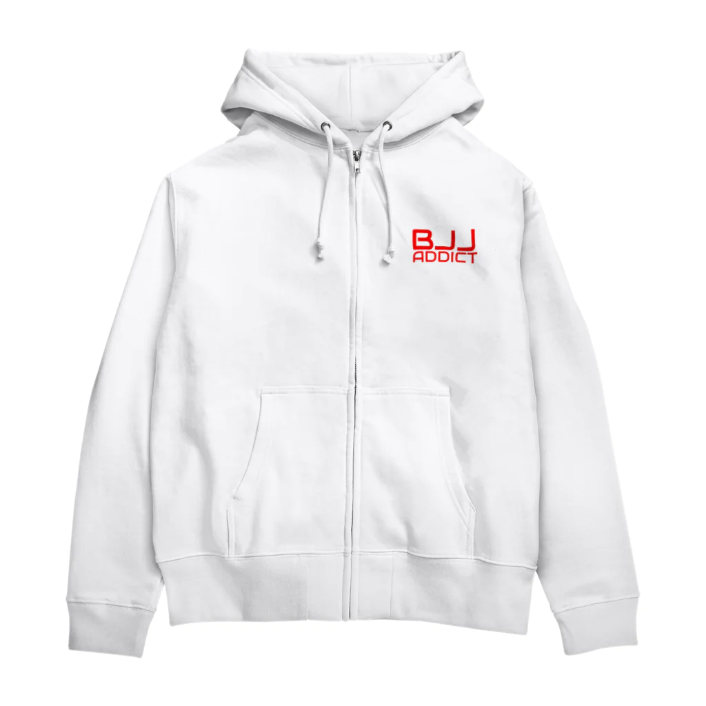 ラペルデラヒーバの力は全てを凌駕する×柔術中毒 白 Zip Hoodie