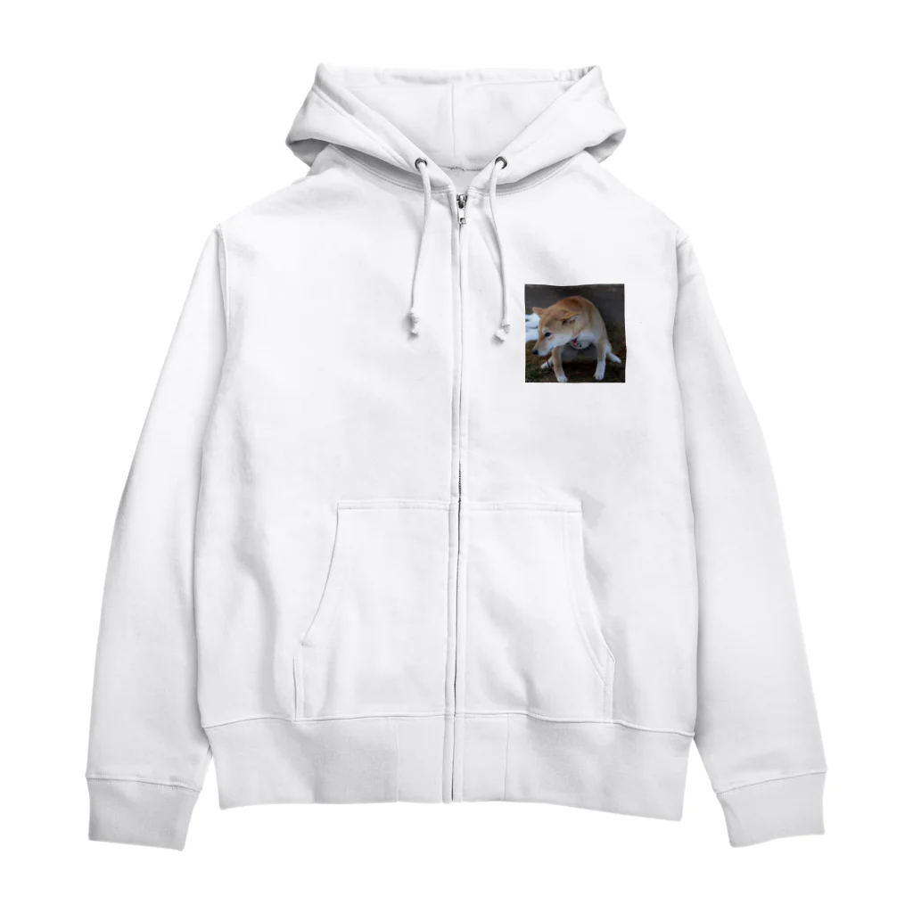 158__cmの柴犬のリラックスティーシャツ Zip Hoodie