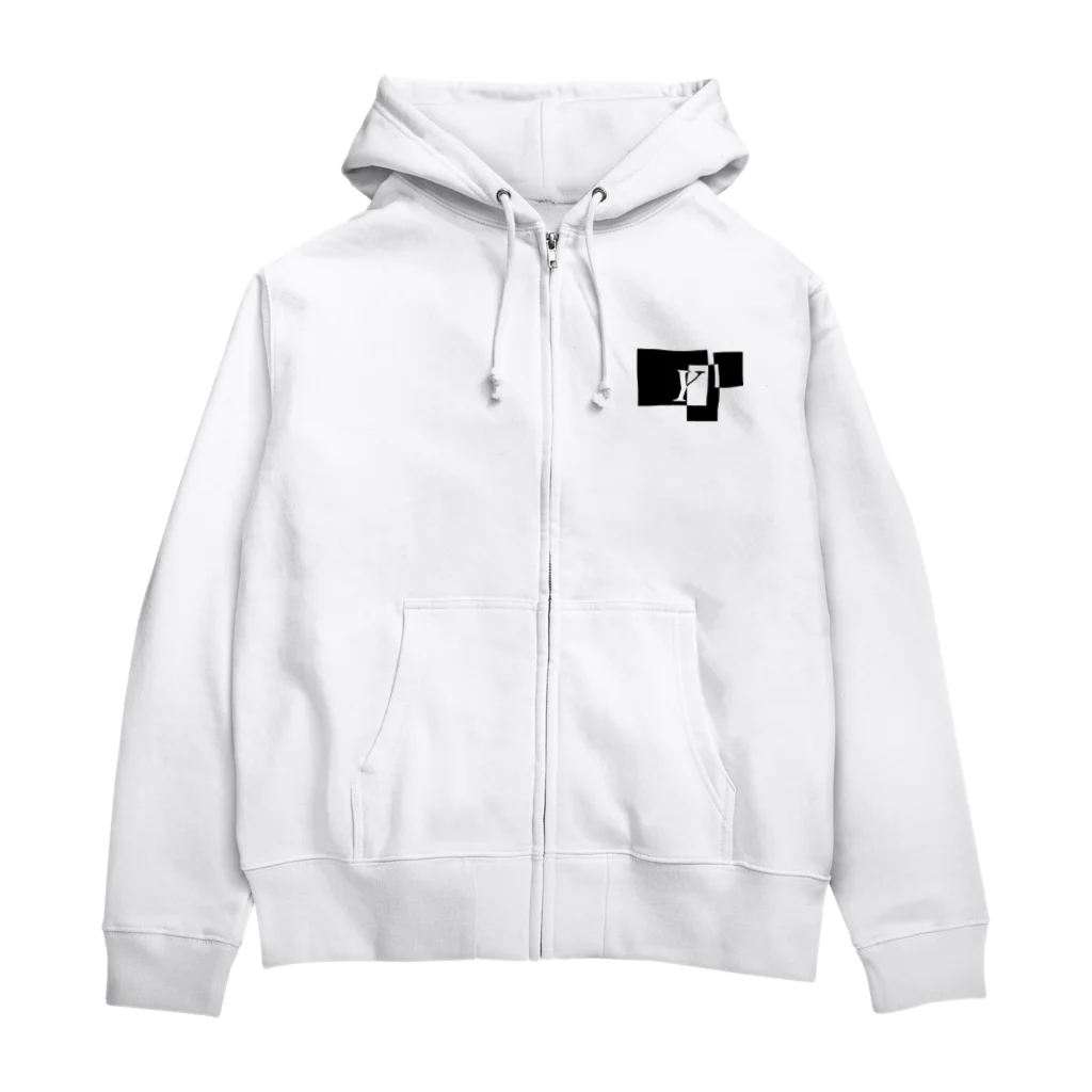 シンプルデザイン：Ｔシャツ・パーカー・スマートフォンケース・トートバッグ・マグカップのシンプルデザインアルファベットY Zip Hoodie