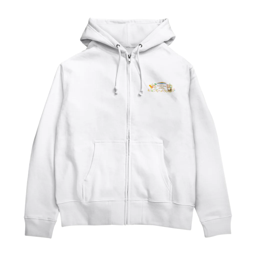 ピッフィーの株式投資Diary@🇺🇸🇨🇳SoftBank group stockのピッフィー＆パッピィー　ワンポイント Zip Hoodie