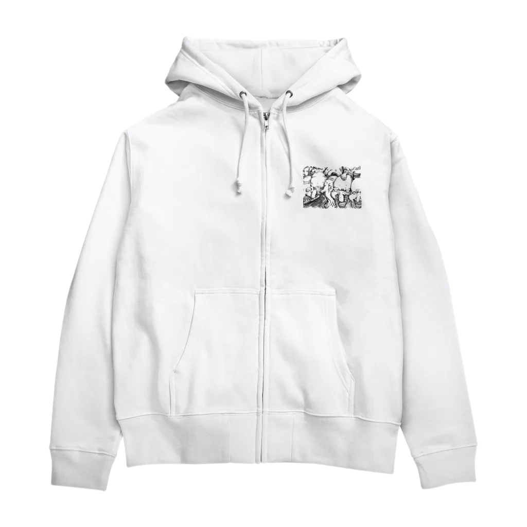 artのフルスマイル Zip Hoodie