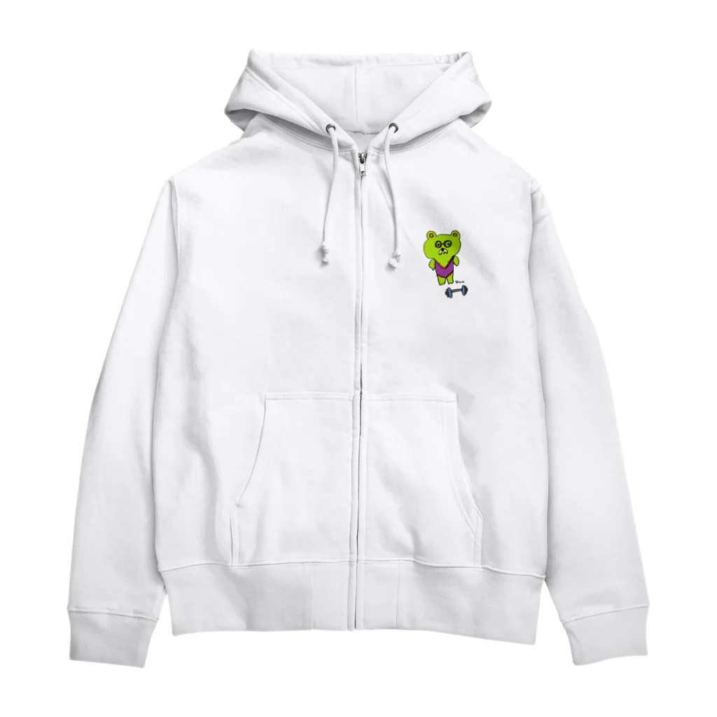 yuuのダンベルとくまじじい Zip Hoodie