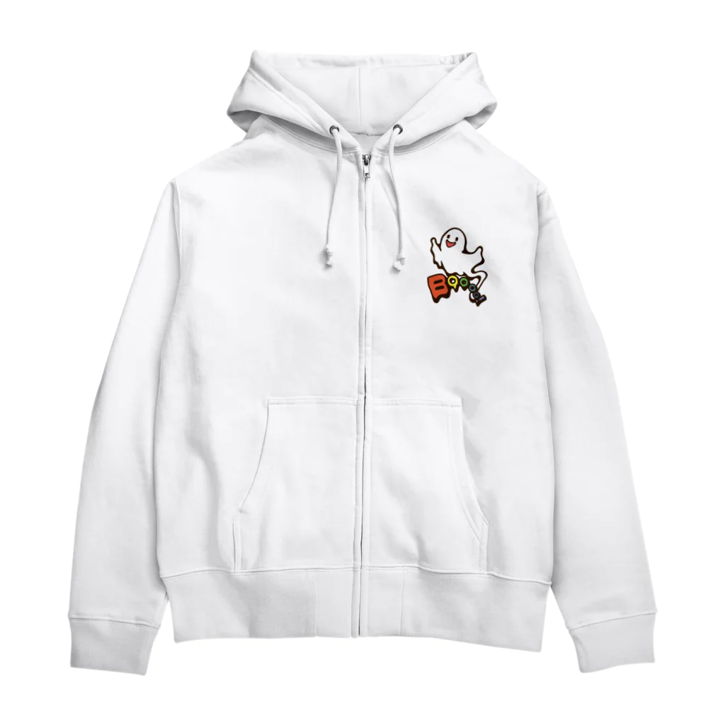 Cɐkeccooのおばけちゃんばぁ!(Boo!ゴースト)カラフル Zip Hoodie