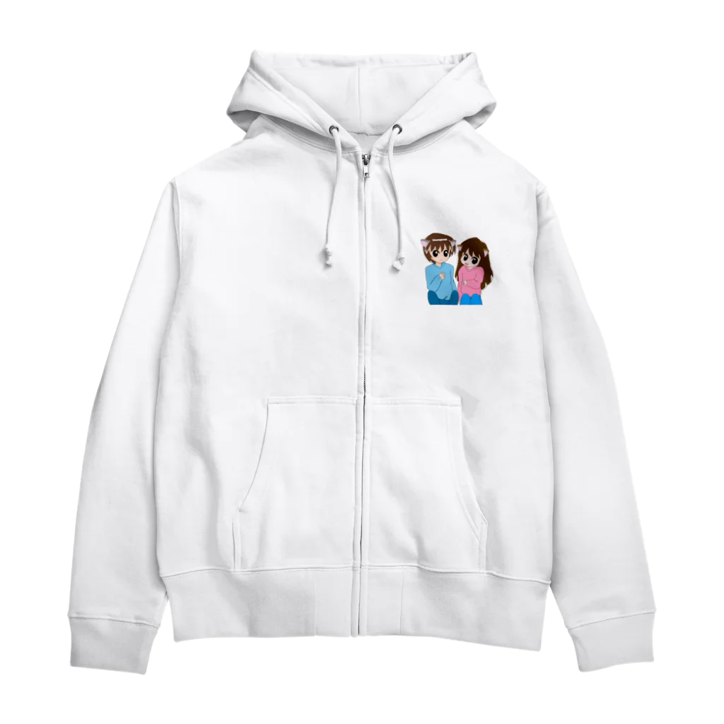 Neroliの猫耳カップル Zip Hoodie