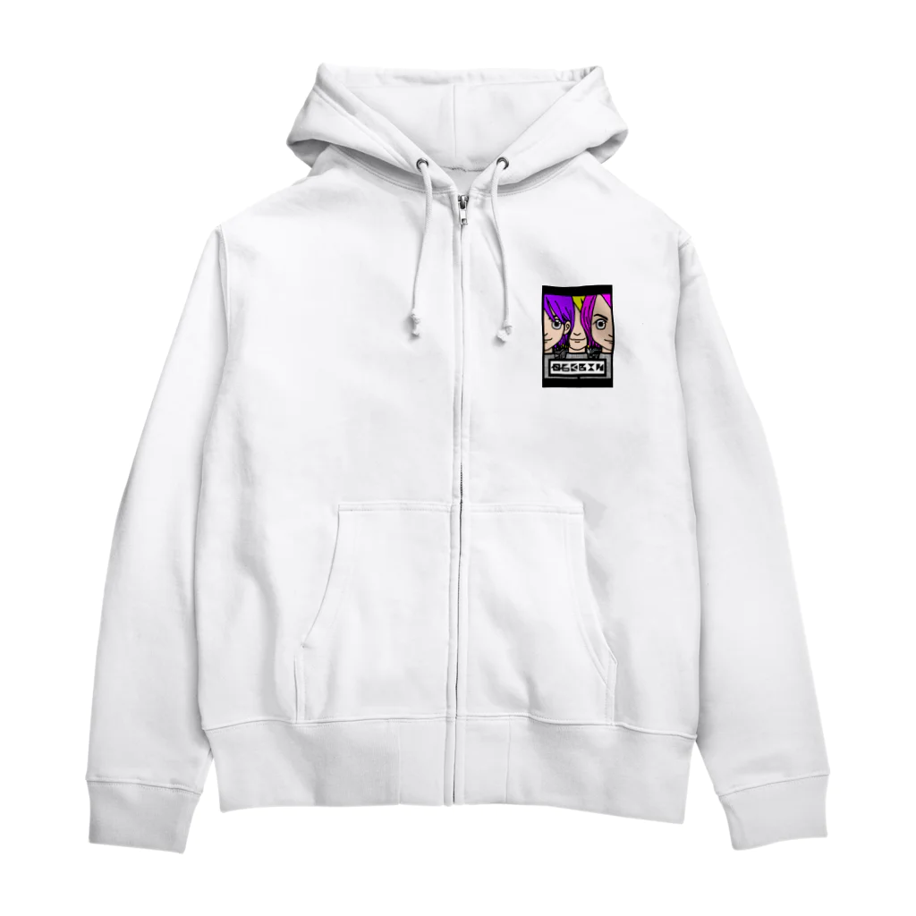 [0~Begin]のヒューマノイドロボットＡ Zip Hoodie