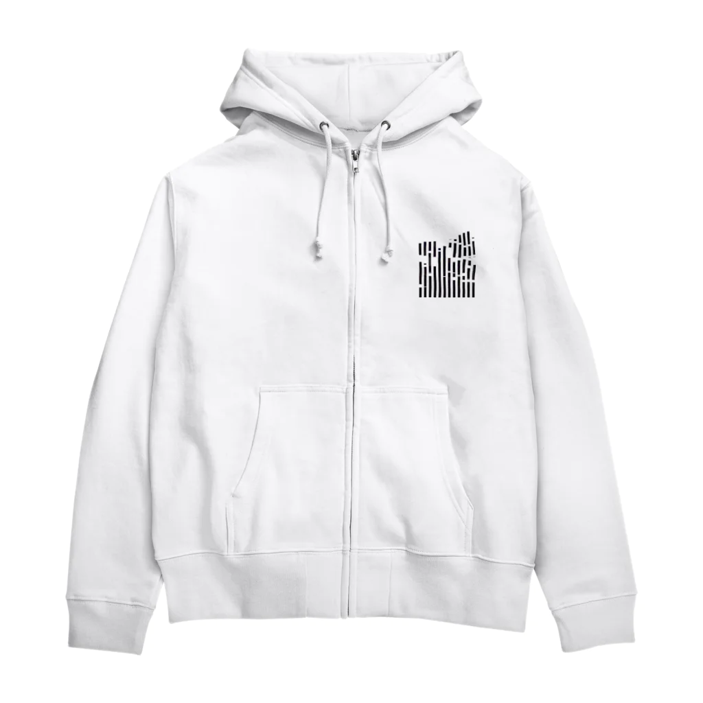 ミニマルデザインのお店の縦幅 Zip Hoodie