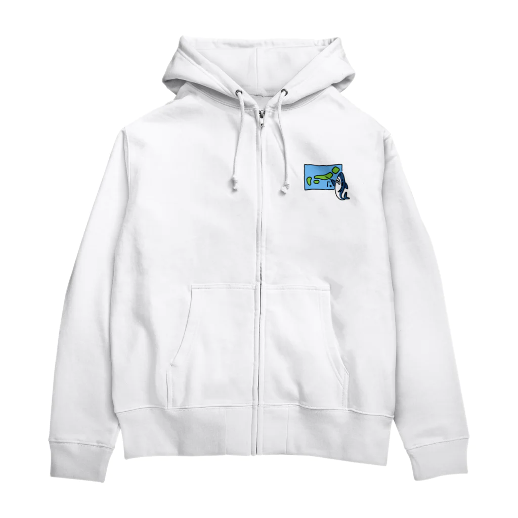 サメ わりとおもいの天気を予想するサメ Zip Hoodie