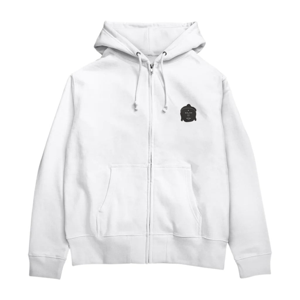 ajitukeの大仏さんのお顔 Zip Hoodie