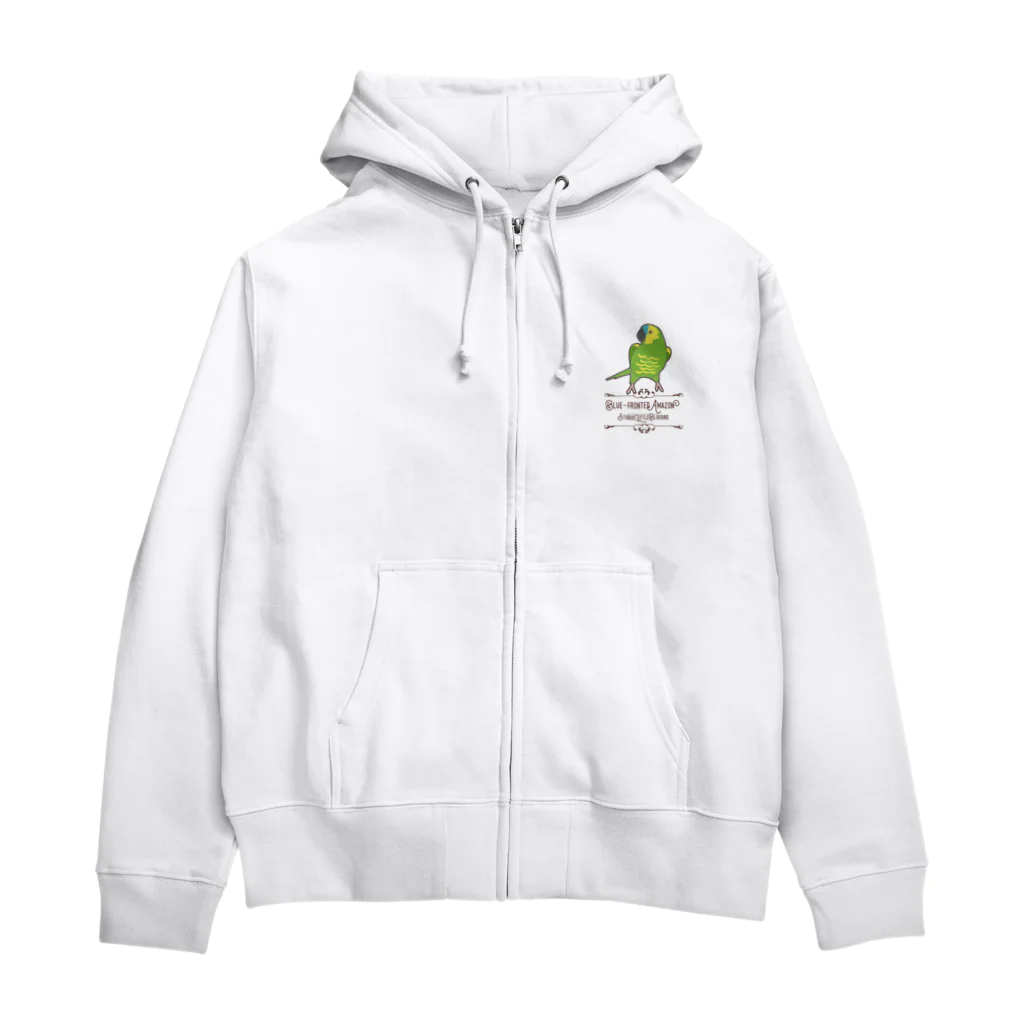 リズさんち🦜👶✨のアオボウシくん Zip Hoodie