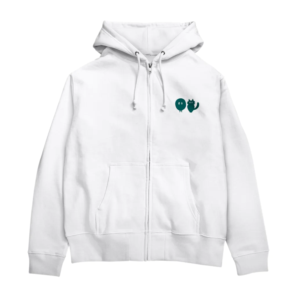 ミツビシのシルエット Zip Hoodie