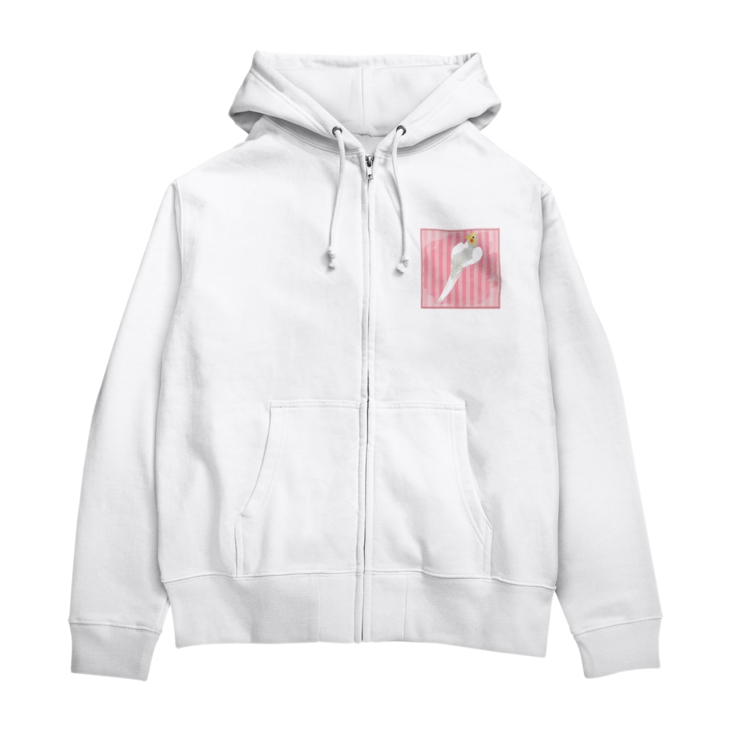 まめるりはことりのオカメインコ　ハートルチノーオカメインコ【まめるりはことり】 Zip Hoodie