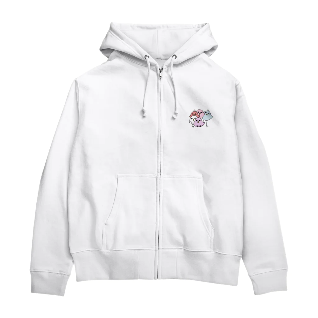 sanosan1079のチューチュートレインなトリたち Zip Hoodie