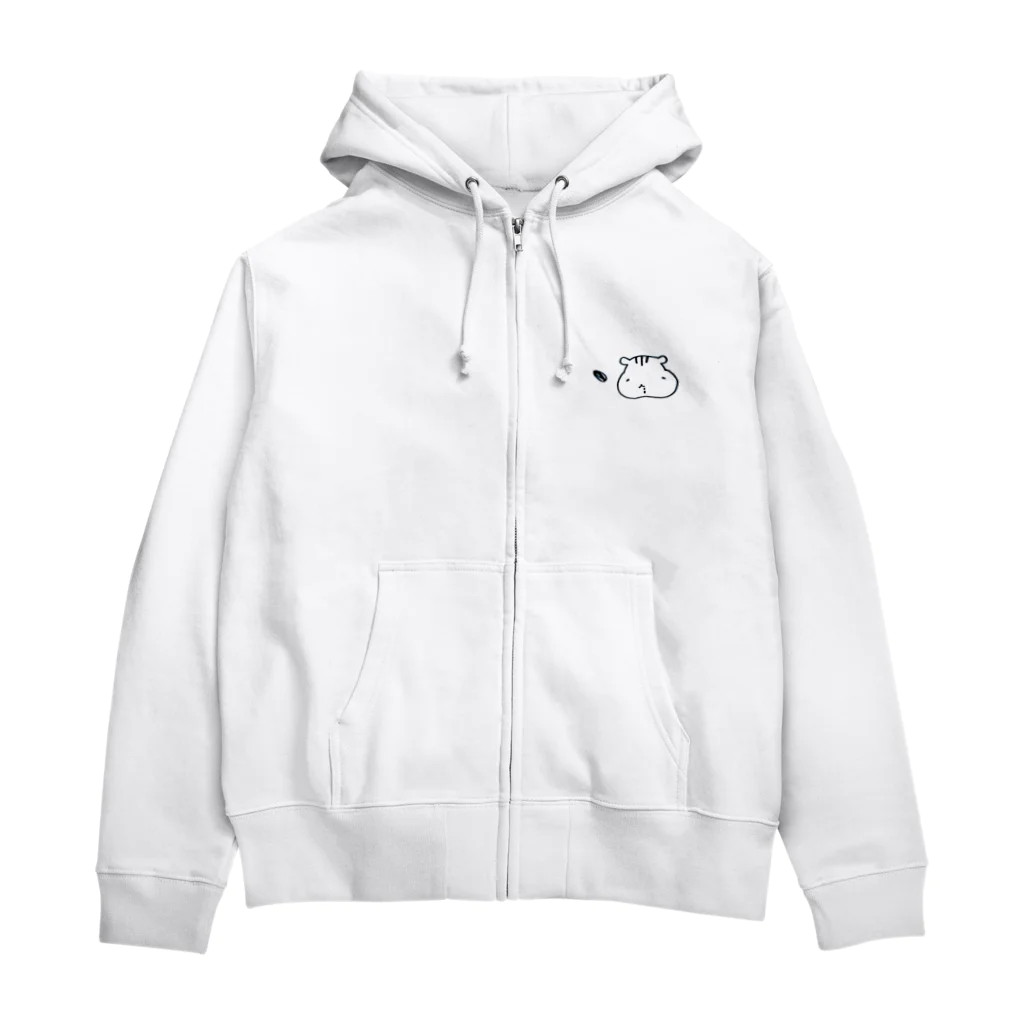 ぽっちゃりハムのおなかすいたハム Zip Hoodie