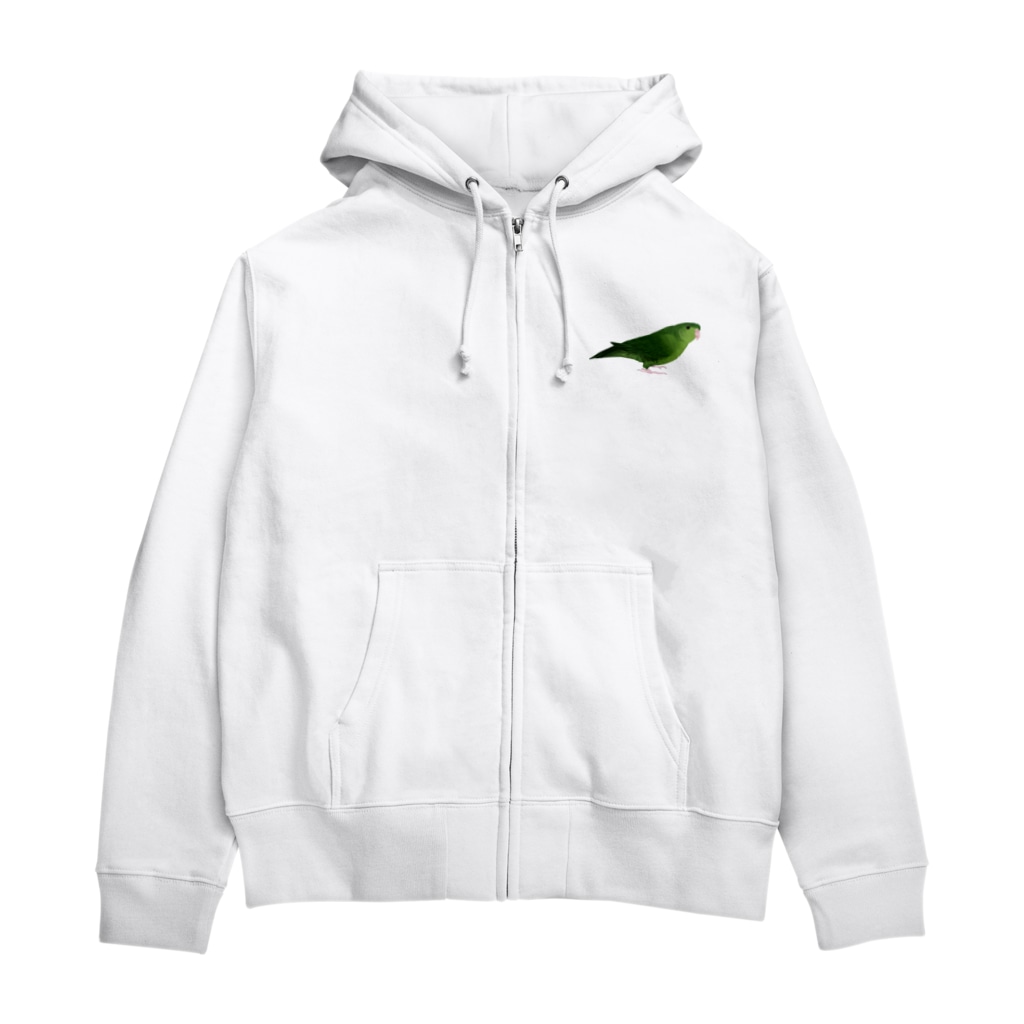まめるりはことりのサザナミインコ　グリーン【まめるりはことり】 Zip Hoodie