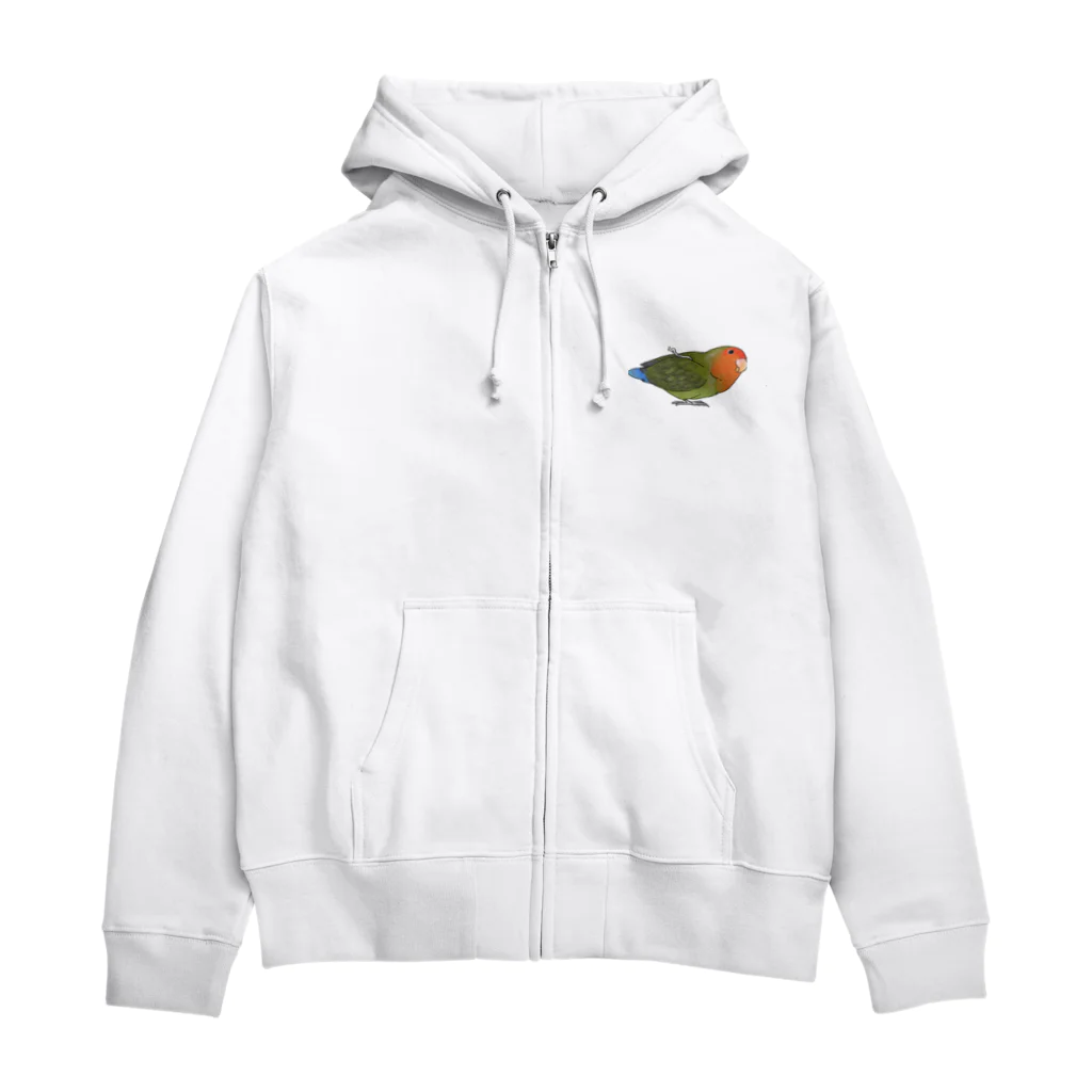 まめるりはことりのおすましコザクラインコ　きなこちゃん【まめるりはことり】 Zip Hoodie