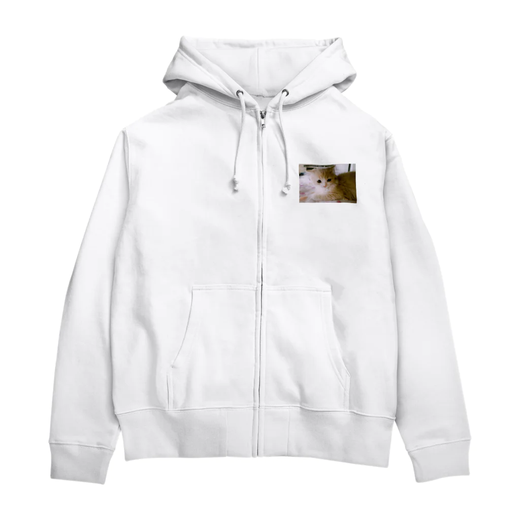 にゃんこの「めめたん」グッズのじーっ Zip Hoodie