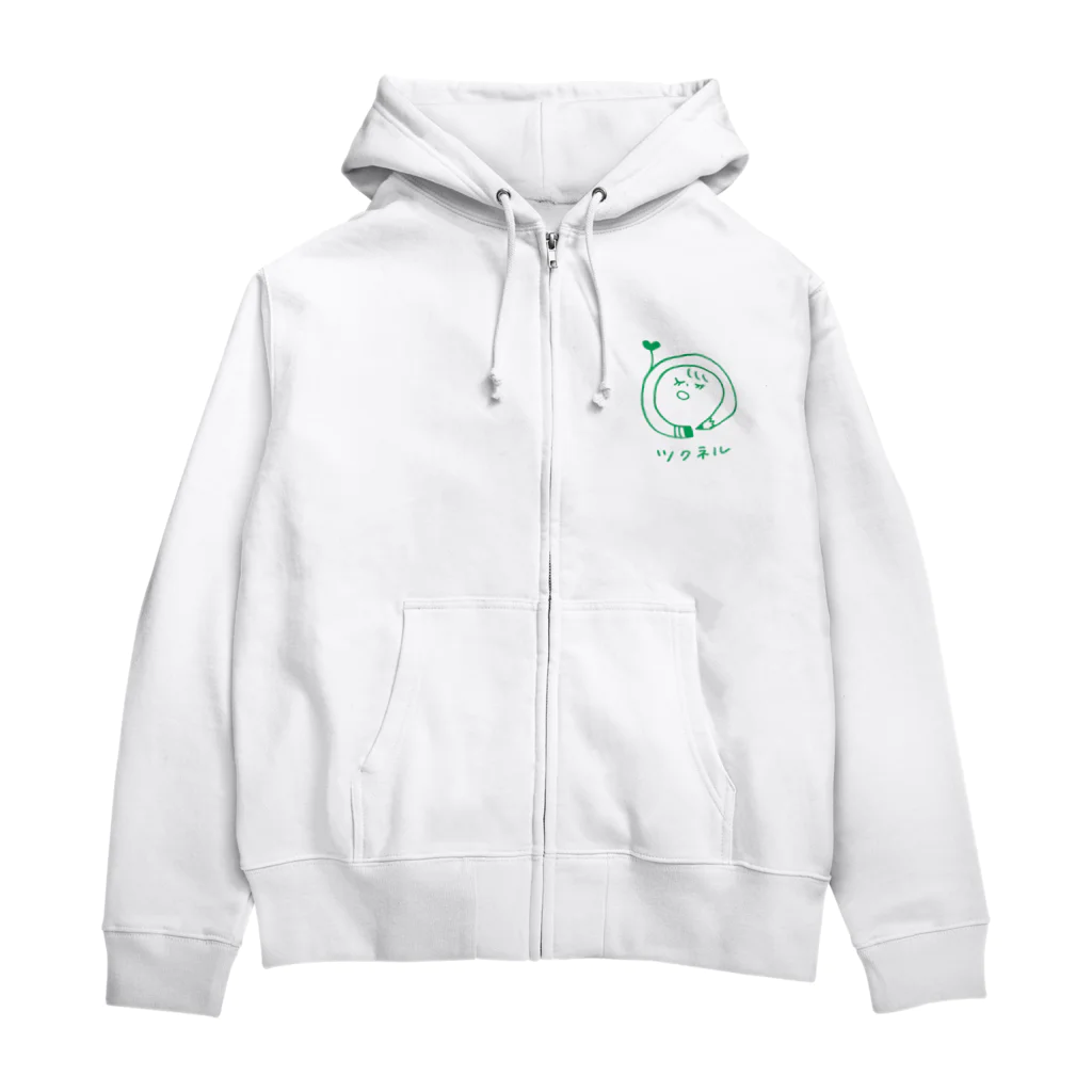 ツクネル tsukuneruのツクネルロゴ Zip Hoodie