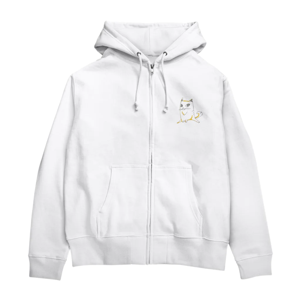 うつぼやのしろねこ Zip Hoodie