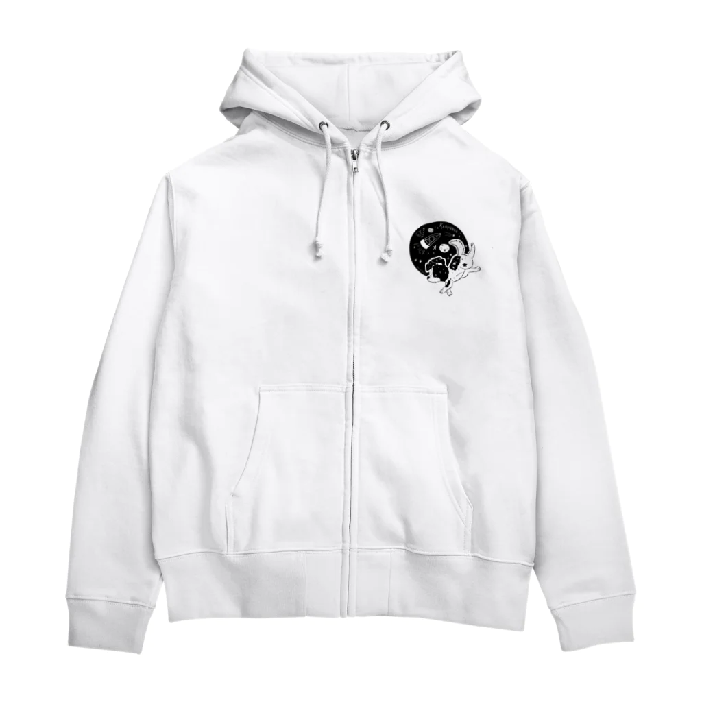 すずきいときちのクドリャフカ-スプートニク2号-(黒) Zip Hoodie