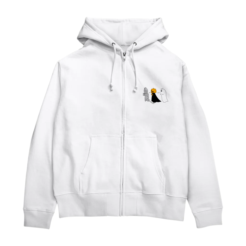 こんぺい工房のソーシャルディスタンスなハロウィン Zip Hoodie