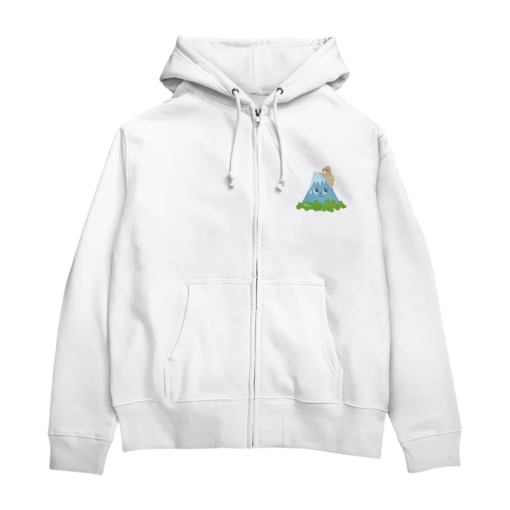 あかるいみらいけんきゅうじょのおおきいあかちゃんとやま。 Zip Hoodie