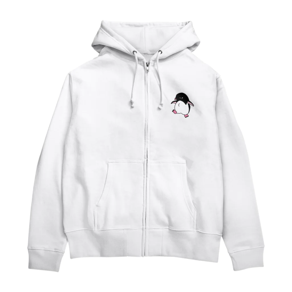 桃缶の不機嫌なアデリー Zip Hoodie