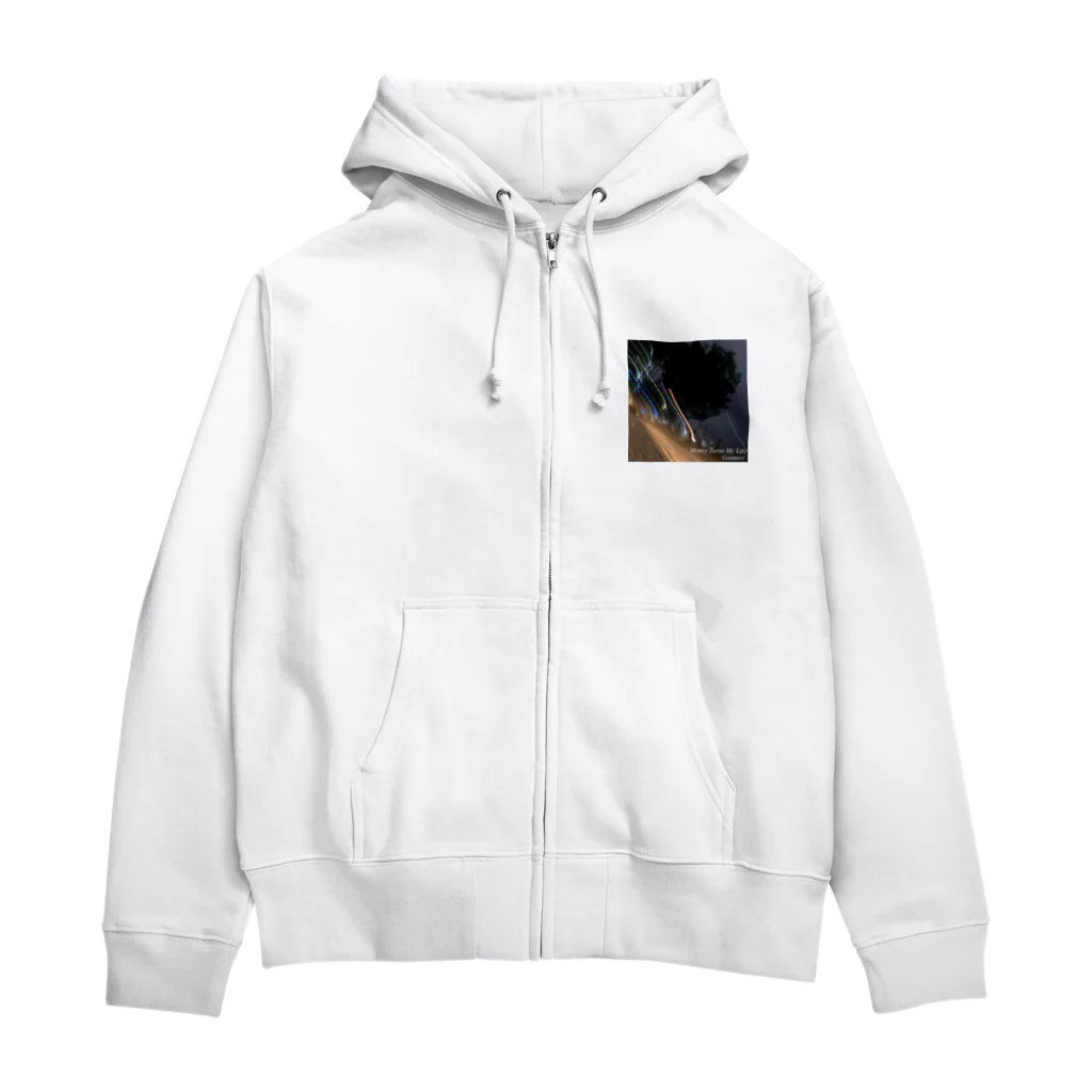 おちゅにだブランドのMoney Turns  My Life Zip Hoodie