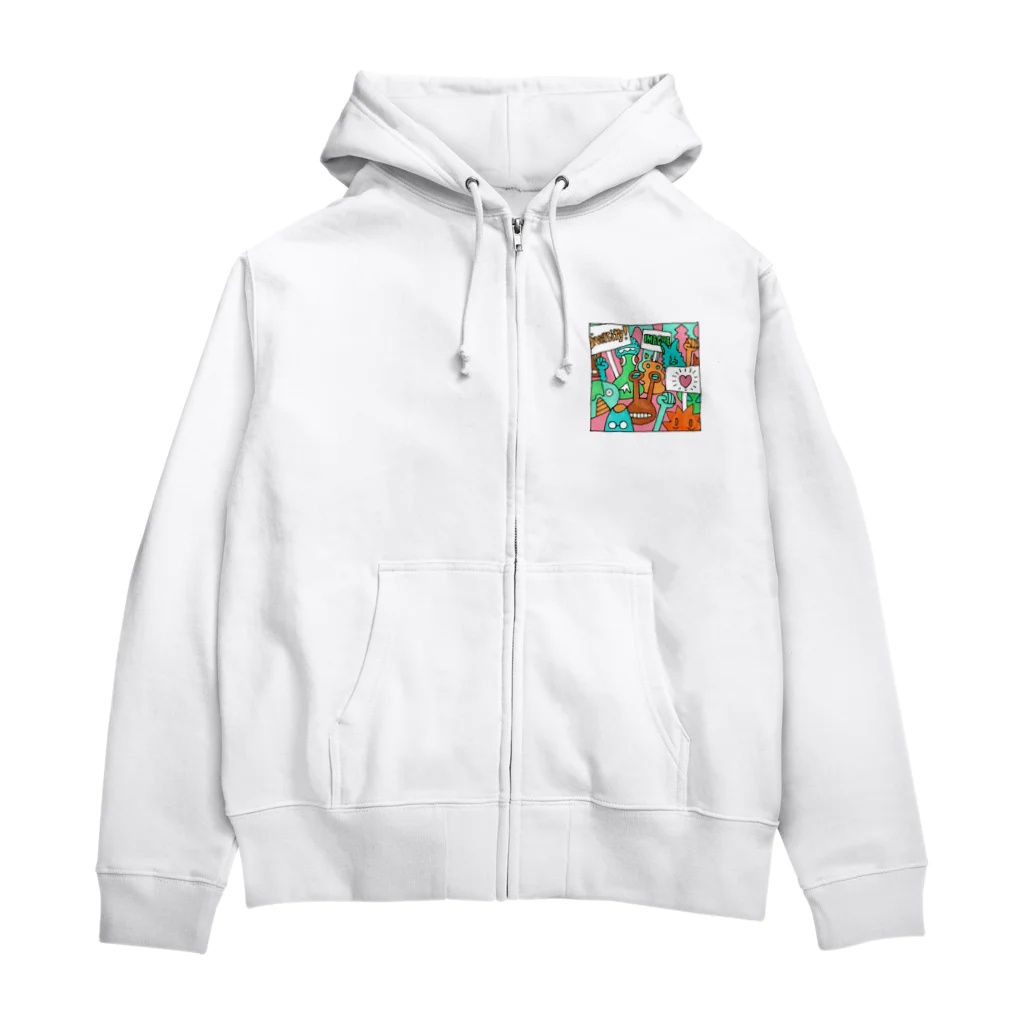 cementmilk WEBショップの毎日イラストセレクション No.002 Zip Hoodie