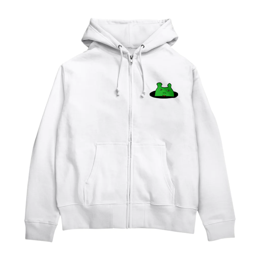 chicodeza by suzuriの見つめる不可思議な生物 Zip Hoodie