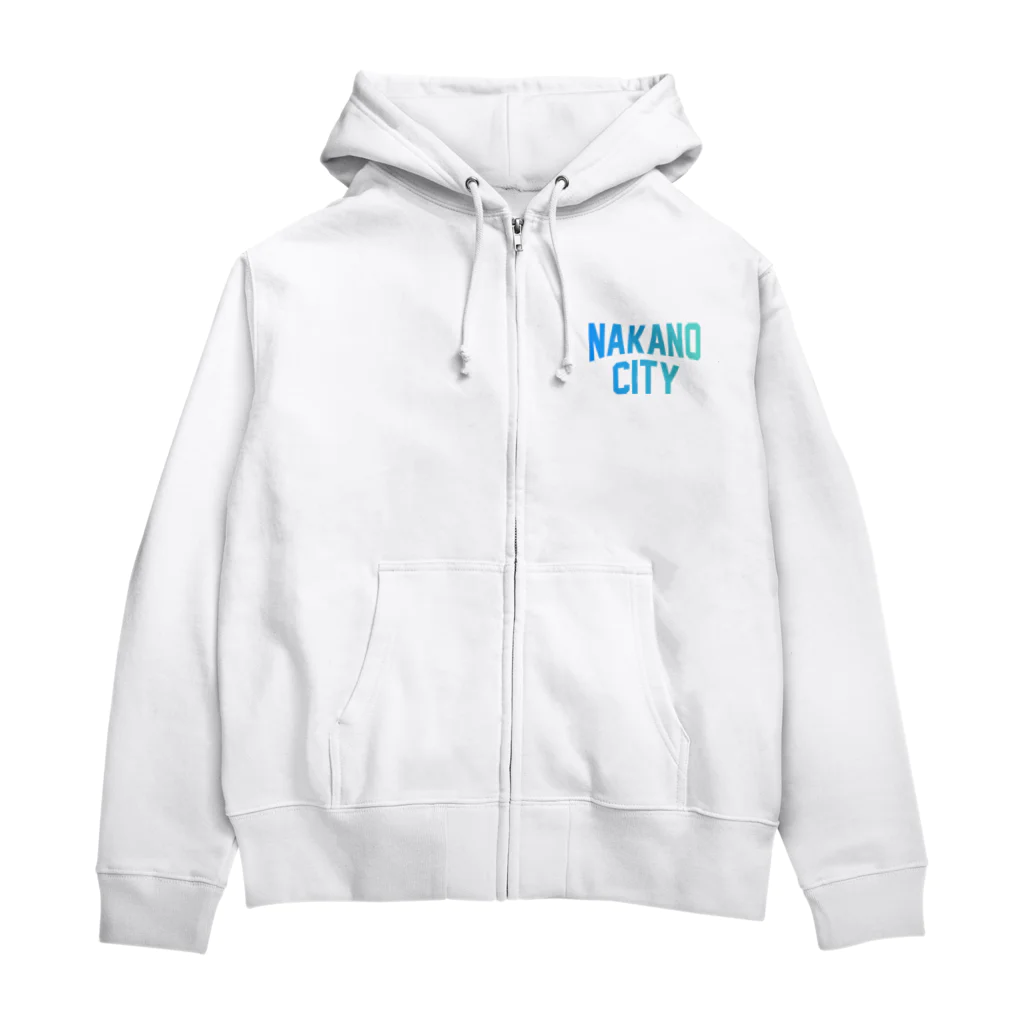 JIMOTO Wear Local Japanの中野区 NAKANO CITY ロゴブルー Zip Hoodie