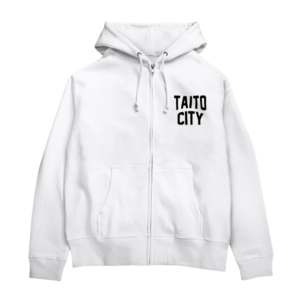 JIMOTOE Wear Local Japanの台東区 TAITO WARD ロゴブラック Zip Hoodie