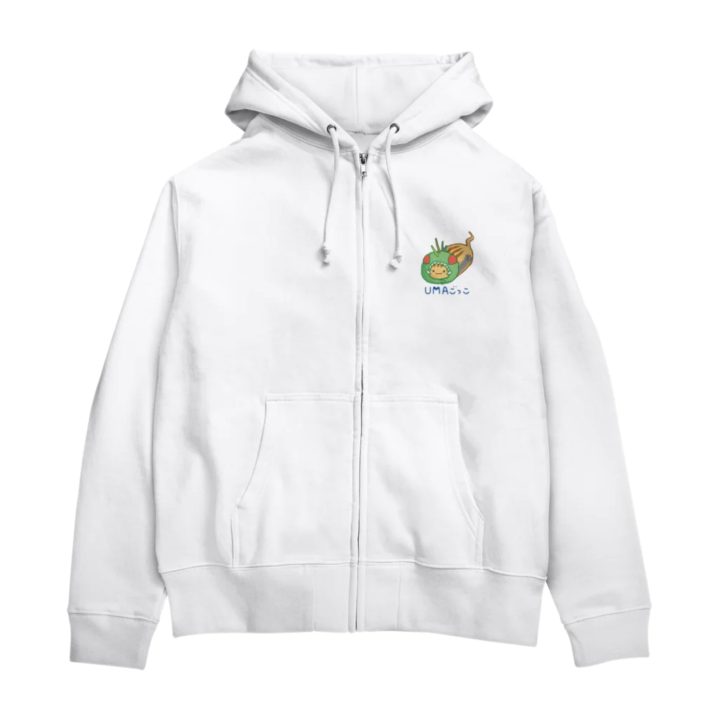 UMAごっこの劇団UMAごっこ団体ロゴ Zip Hoodie