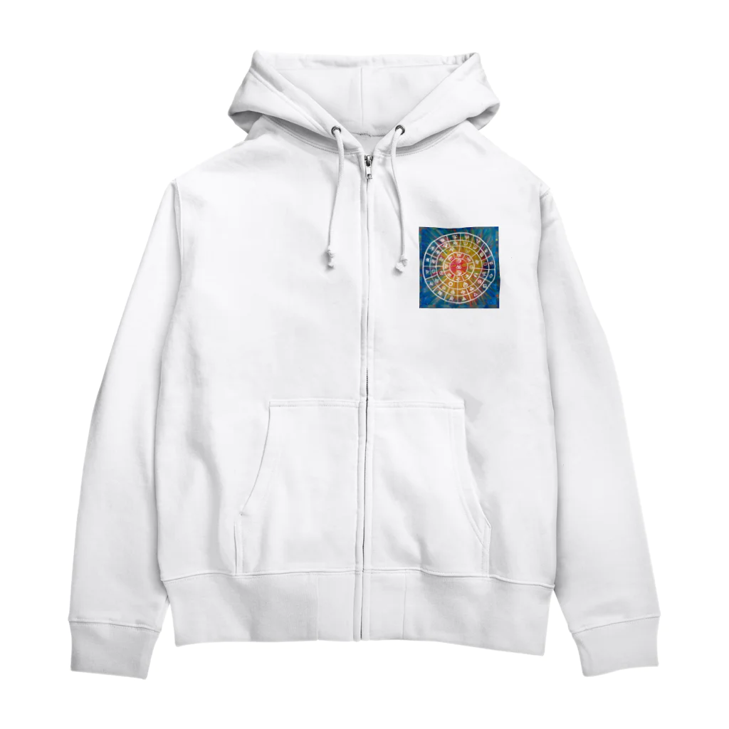 WAMI ARTの向かい合うタツ(フトマニ小さ目) Zip Hoodie