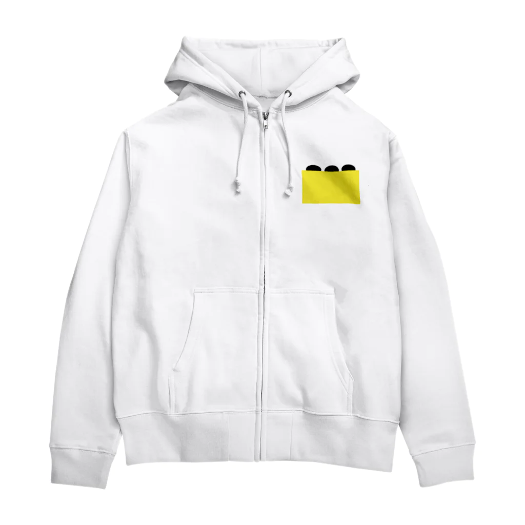 inko andの黄上の黒 Zip Hoodie