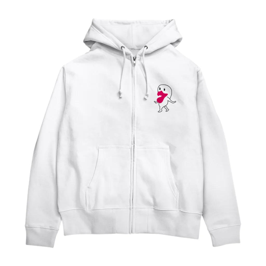 グミフェチショップのグミフェチくんパーカー（黒線） Zip Hoodie